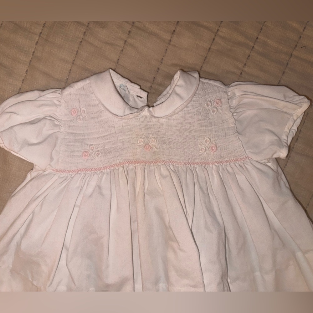 Vintage Feltman Bros baby girl dress 3 months 3m day dress, bring home dress - Picture 2 of 5